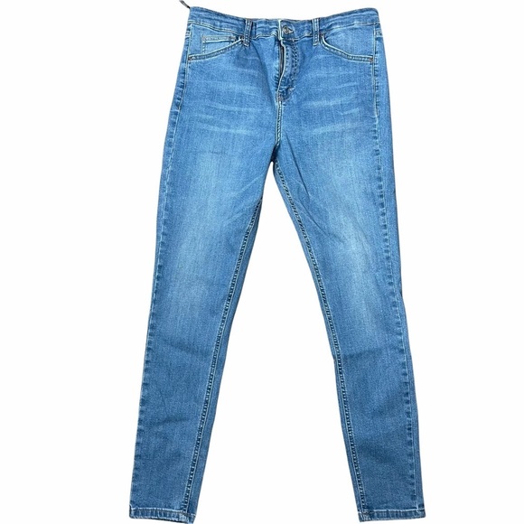 Topshop Moto Jamie Blue Skinny Jeans W 32 - Picture 2 of 6